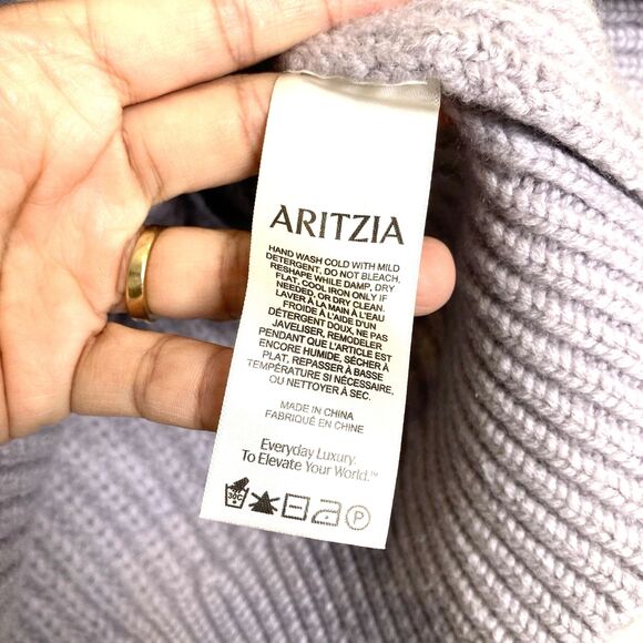 ARITZIA Wilfred Free Womens Large Wool Chucky Thick Crewneck Cropped Sweater - Picture 8 of 10